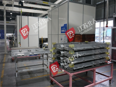 A battery box production line