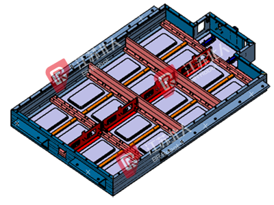 A battery box production line